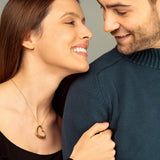 Herz Halskette mit gravierten Ringen - Mamasplatz