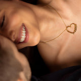 Herz Halskette mit gravierten Ringen - Mamasplatz