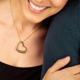 Herz Halskette mit gravierten Ringen - Mamasplatz